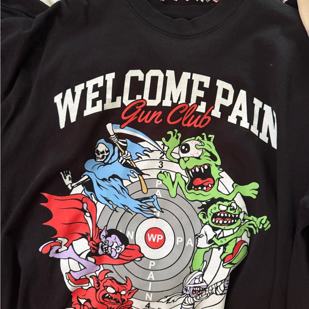 Welcome Pain Black Graphic Tee